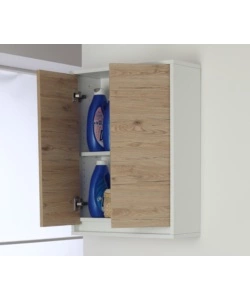 Pensile bagno bianco rovere, 60x24x80 cm
